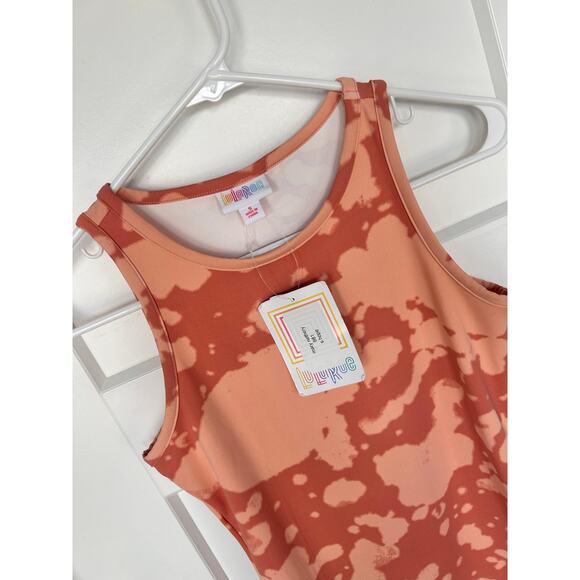 NWT Lularoe Women's Tie Dye Hope Bodysuit Sculpting Tank Top pink Size Small - Picture 3 of 9